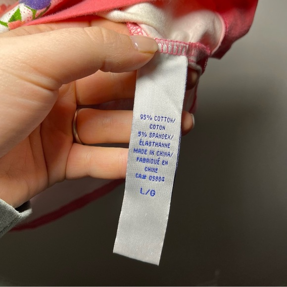 Tabi women's pink floral gardenia butterfly 3/4 sleeve blouse shirt in size L - Picture 6 of 7